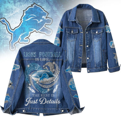 Detroit Lions | Premium NFL Football Is Life Denim Jacket