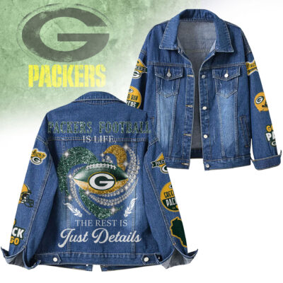 Green Bay Packers | Premium NFL Football Is Life Denim Jacket - S