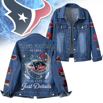 Houston Texans | Premium NFL Football Is Life Denim Jacket - XL
