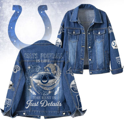 Indianapolis Colts | Premium NFL Football Is Life Denim Jacket