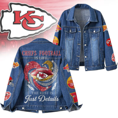 Kansas City Chiefs | Premium NFL Football Is Life Denim Jacket