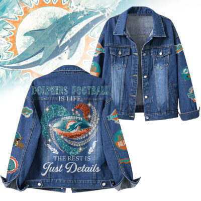 Miami Dolphins | Premium NFL Football Is Life Denim Jacket