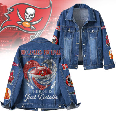 Tampa Bay Buccaneers | Premium NFL Football Is Life Denim Jacket