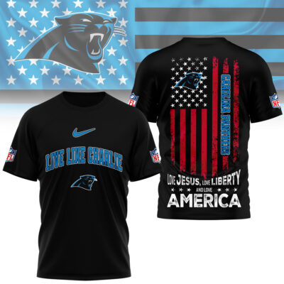 Carolina Panthers | Premium Live Like Charlie Patriotic 3D Shirt