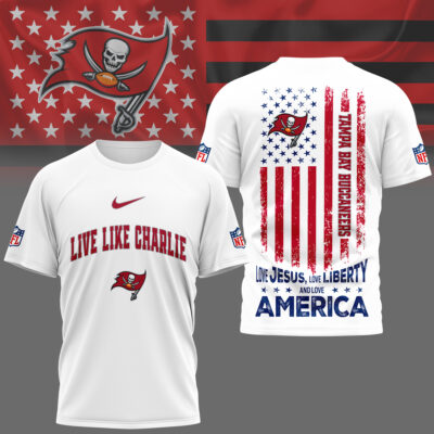Tampa Bay Buccaneers | Premium Live Like Charlie Patriotic 3D Shirt