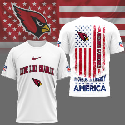 Arizona Cardinals | Premium Live Like Charlie Patriotic 3D Shirt
