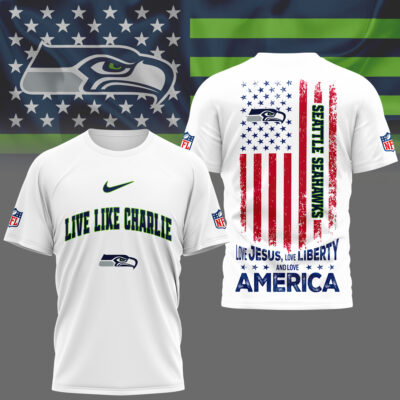 Seattle Seahawks | Premium Live Like Charlie Patriotic 3D Shirt