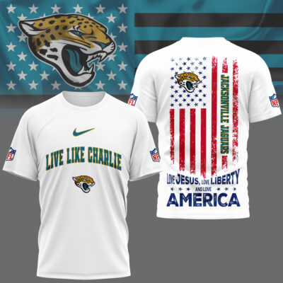 Jacksonville Jaguars | Premium Live Like Charlie Patriotic 3D Shirt