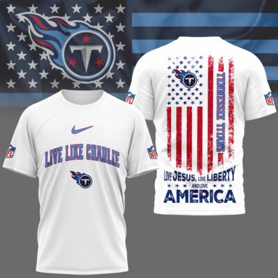 Tennessee Titans | Premium Live Like Charlie Patriotic 3D Shirt