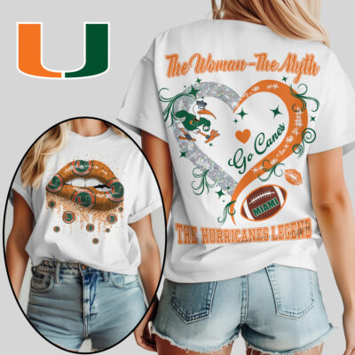 Miami Hurricanes | Premium NCAA The Woman The Myth The Legend T-shirt