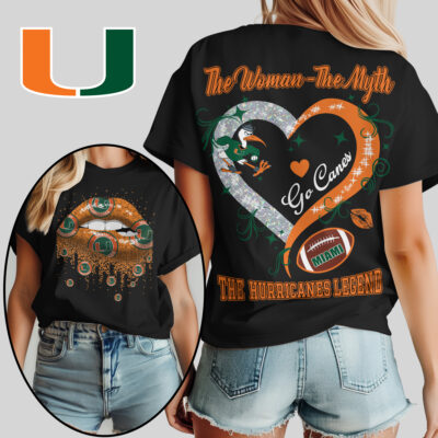 Miami Hurricanes | Premium NCAA The Woman The Myth The Legend T-shirt