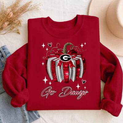 Georgia Bulldogs | Premium NCAA Pumpkin Bow Game Day Sweater