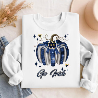 Notre Dame Fighting Irish | Premium NCAA Pumpkin Bow Game Day Sweater