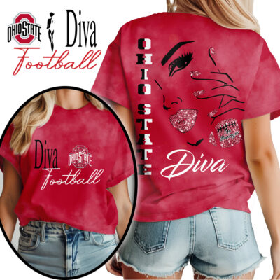Ohio State Buckeyes | Premium NCAA Diva Football 3D Shirt