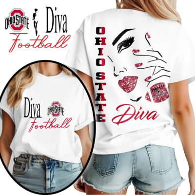 Ohio State Buckeyes | Premium NCAA Diva Football 3D Shirt