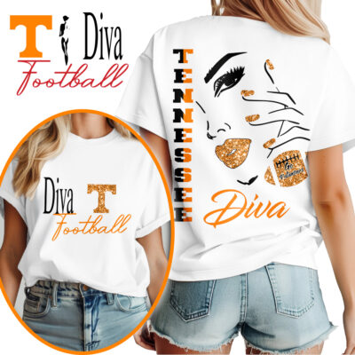 Tennessee Volunteers | Premium NCAA Diva Football 3D Shirt