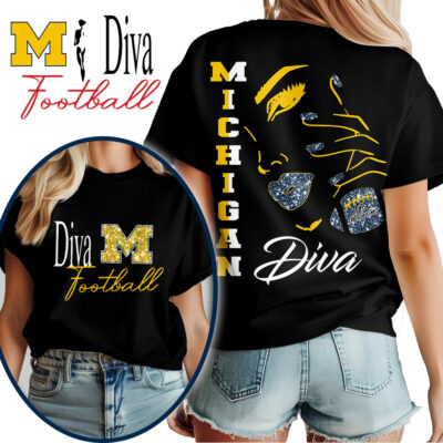 Michigan Wolverines | Premium NCAA Diva Football 3D Shirt