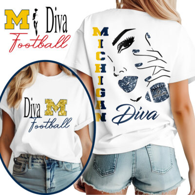 Michigan Wolverines | Premium NCAA Diva Football 3D Shirt