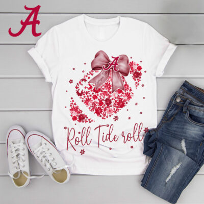 Alabama Crimson Tide | Premium NCAA Flower Heart Bow Shirt