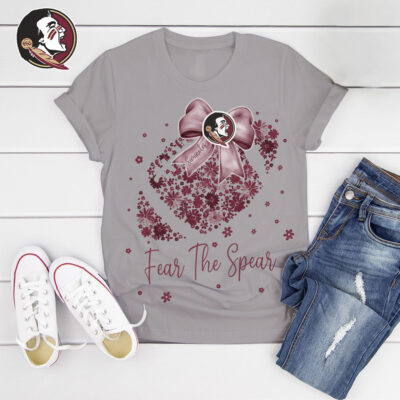 Florida State Seminoles | Premium NCAA Flower Heart Bow Shirt