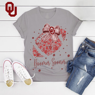 Oklahoma Sooners | Premium NCAA Flower Heart Bow Shirt