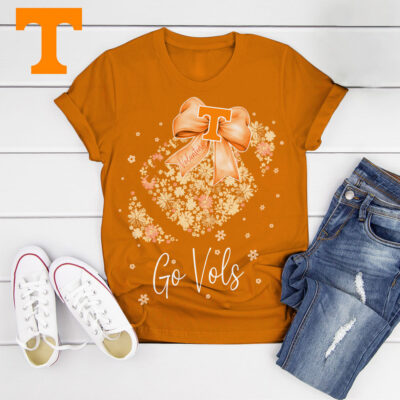 Tennessee Volunteers | Premium NCAA Flower Heart Bow Shirt