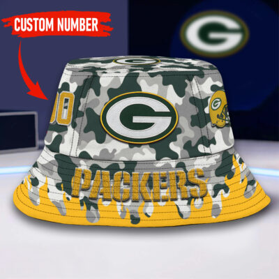 Green Bay Packers | Premium NFL Flaming Bucket Hat - L
