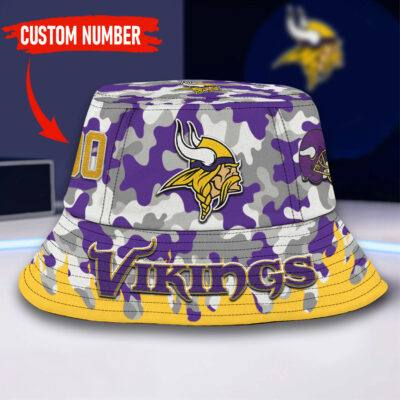 Minnesota Vikings | Premium NFL Flaming Bucket Hat - M