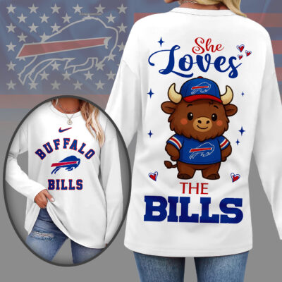 Buffalo Bills | Premium NFL Cute Mascot Long Sleeve Shirts for Women