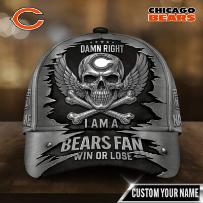 Chicago Bears | Premium NFL Skull Wings Fan Pride Cap - Cap