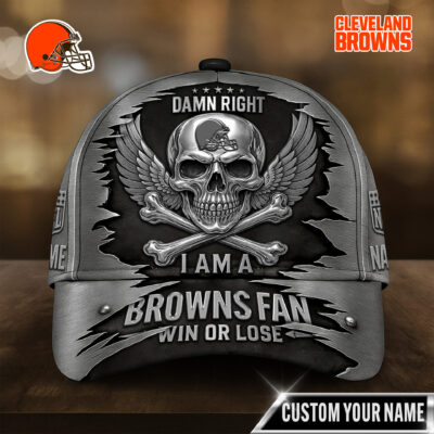 Cleveland Browns | Premium NFL Skull Wings Fan Pride Cap - Cap