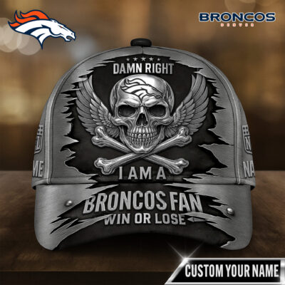 Denver Broncos | Premium NFL Skull Wings Fan Pride Cap - Cap