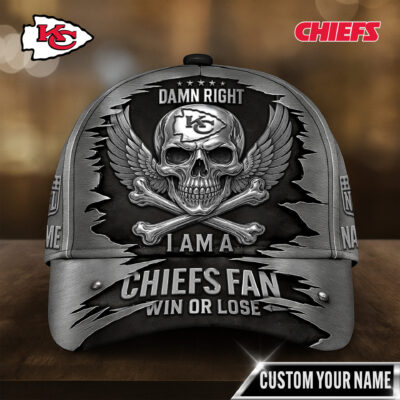 Kansas City Chiefs | Premium NFL Skull Wings Fan Pride Cap - Cap