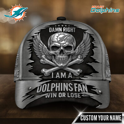 Miami Dolphins | Premium NFL Skull Wings Fan Pride Cap - Cap