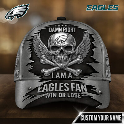 Philadelphia Eagles | Premium NFL Skull Wings Fan Pride Cap - Cap