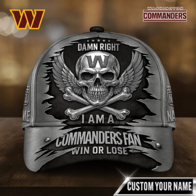 Washington Commanders | Premium NFL Skull Wings Fan Pride Cap