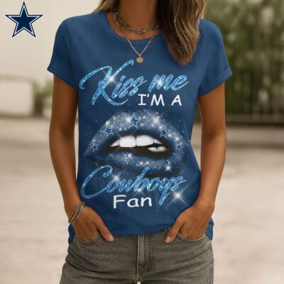 Dallas Cowboys | Premium NFL Kiss Me Women Shirt - XL