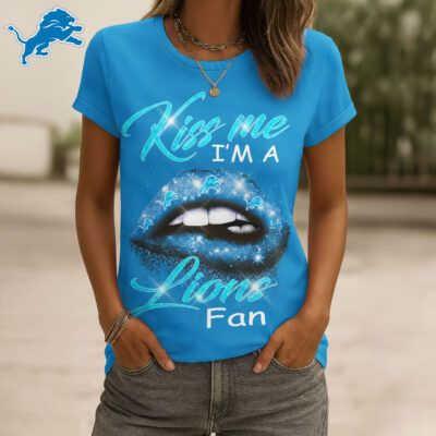 Detroit Lions | Premium NFL Kiss Me Women Shirt - 4XL