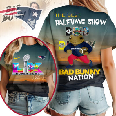 New England Patriots | Premium NFL Bad Bunny Halftime Nation Woman Shirt