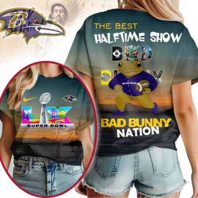 Baltimore Ravens | Premium NFL Bad Bunny Halftime Nation Woman Shirt - 3XL