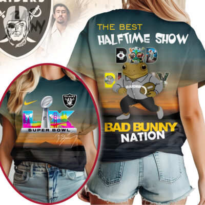 Las Vegas Raiders | Premium NFL Bad Bunny Halftime Nation Woman Shirt - 5XL