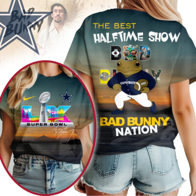 Dallas Cowboys | Premium NFL Bad Bunny Halftime Nation Woman Shirt - 5XL