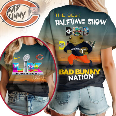 Chicago Bears | Premium NFL Bad Bunny Halftime Nation Woman Shirt - L