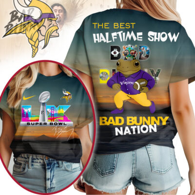 Minnesota Vikings | Premium NFL Bad Bunny Halftime Nation Woman Shirt - 4XL