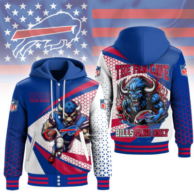 Buffalo Bills | Premium NFL Fan Cave Hooded Baseball Jacket - M