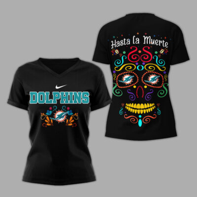 Miami Dolphins | Premium NFL Day of the Dead 3D Shirt