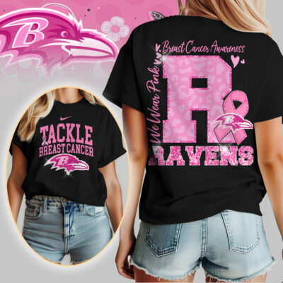 Baltimore Ravens | We Wear Pink Support T-Shirt