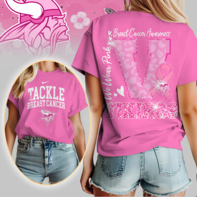 Minnesota Vikings | We Wear Pink Support T-Shirt
