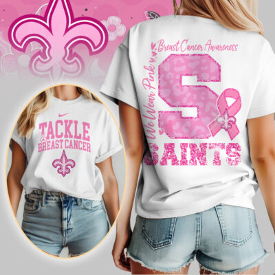 New Orleans Saints | We Wear Pink Support T-Shirt