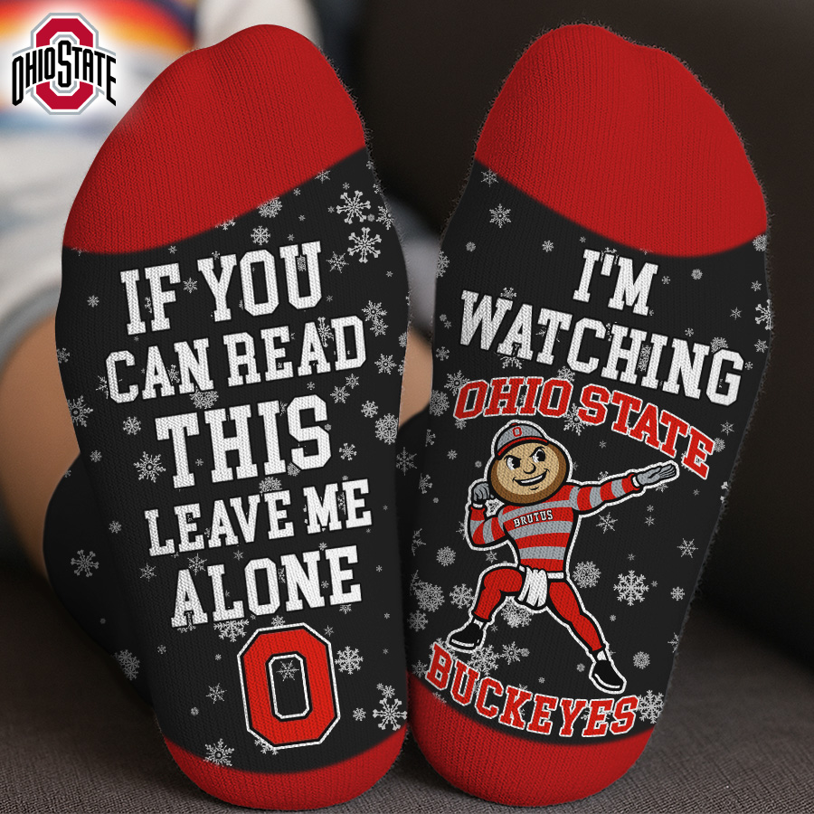 Ohio State Buckeyes | Premium NCAA Im Watching Football Socks - Image 2